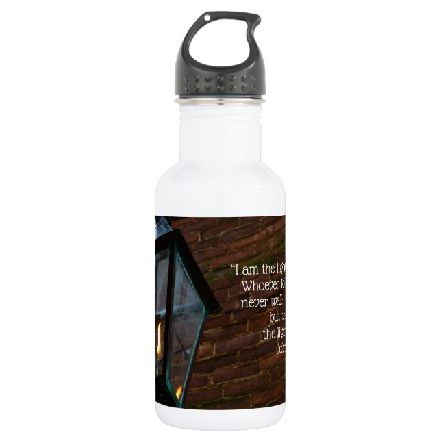 Light The Way Stainless Steel Water Bottle (Front)
