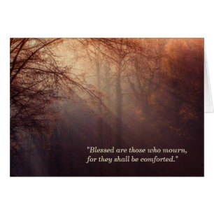 Light through Forest Christian Sympathy Card