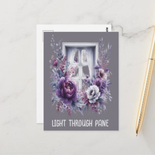 Light Through Pane Encouragement Postcard