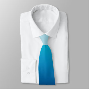 Light to Dark Ocean Blue Ombre Tie