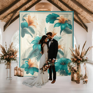 Light Tropical Iridescent Wedding Backdrop Tapestry