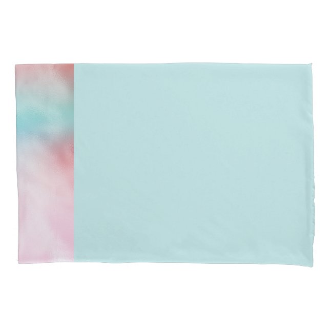 Light Turquoise Fleece Pillowcase (Front)