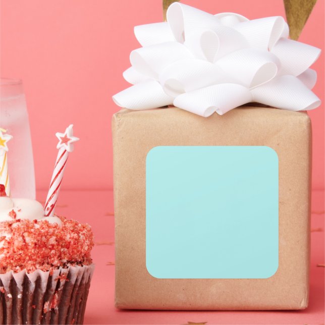 Light Turquoise Large Square Sticker (Party)