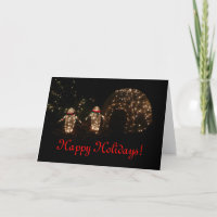 Light-Up Penguins Holiday Card
