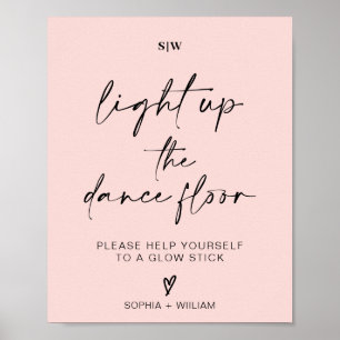 Light Up the Dance Floor   Glow Sticks Sign