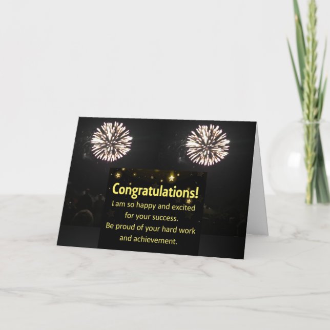 LIGHT UP THE SKY AND SAY ***CONGRATULATIONS*** CARD (Front)