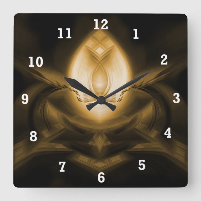 Light Up Your Day Square Wall Clock (Front)