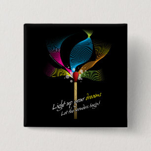 Light Up Your Dreams 2 Inch Square Button