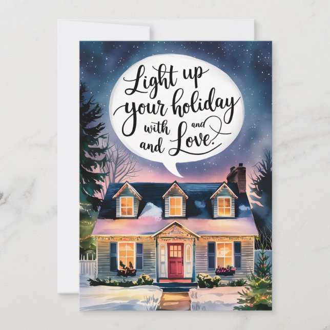 Light Up Your Holiday - Christmas Card (Front)