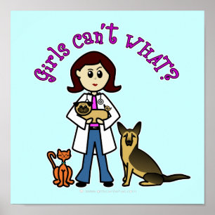 Light Veterinarian Girl Poster