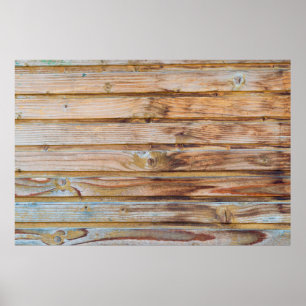 Light Vintage Wooden Planks Background Floor. Hori Poster