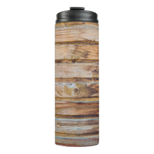 Light Vintage Wooden Planks Background Floor. Hori Thermal Tumbler