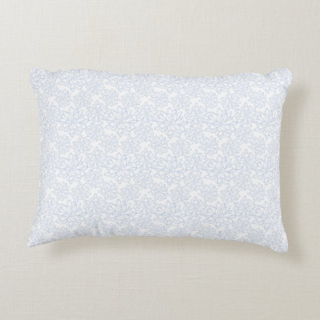 Light violet dahlia flower head  duvet cover accent pillow (Back)