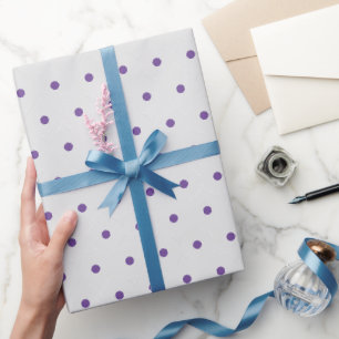 Light Violet Light Grey Polka Dots Clean Simple Wrapping Paper