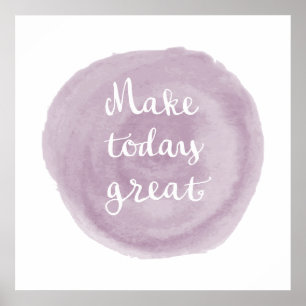 Light Violet Watercolor Inspirational Poster