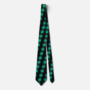 LIGHT VORTEX ,black blue green Tie