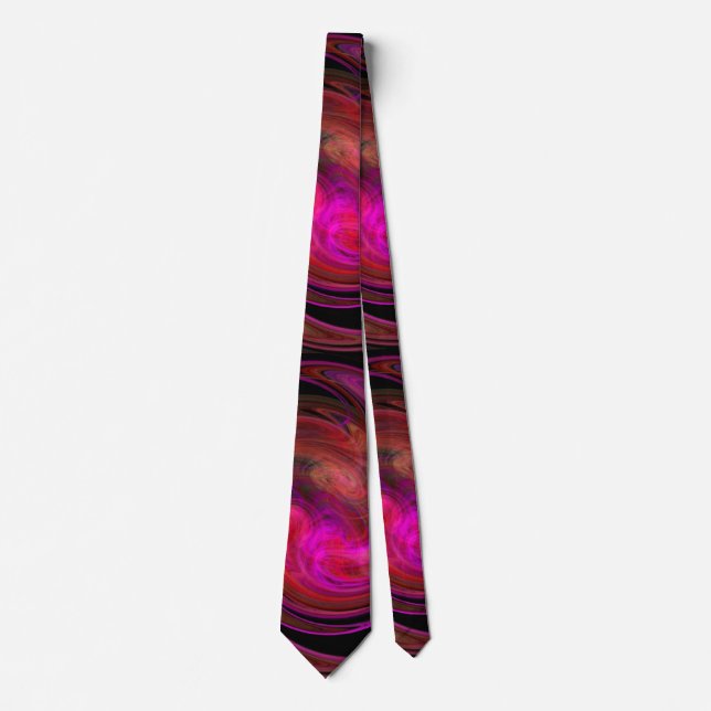 LIGHT VORTEX ,black red brown purple Tie (Front)