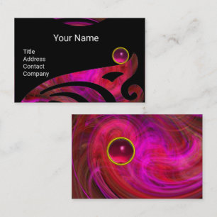 LIGHT VORTEX BUTTERFLY WING,RUBY Hot Pink Black Business Card
