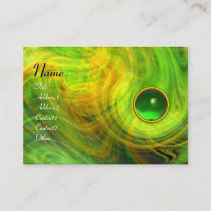 LIGHT VORTEX  EMERALD green yellow orange blue Business Card