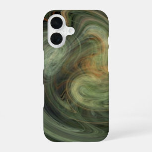 LIGHT VORTEX / Orange Grey Abstract iPhone 16 Case
