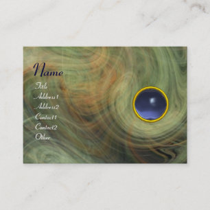 LIGHT VORTEX  TOPAZ blue yellow grey Business Card