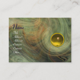 LIGHT VORTEX  TOPAZ yellow grey Business Card
