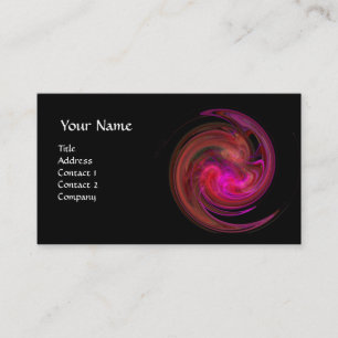 LIGHT VORTEX ,vibrant black red fuchsia Business Card