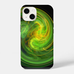 LIGHT VORTEX ,vibrant green iPhone 14 Case