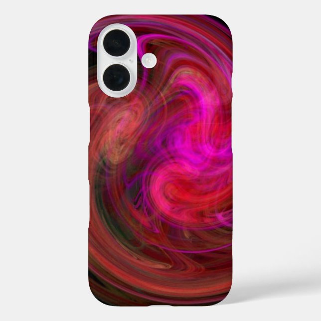 LIGHT VORTEX / Vibrant Pink Fuchsia Red Abstract Case-Mate iPhone Case (Back)