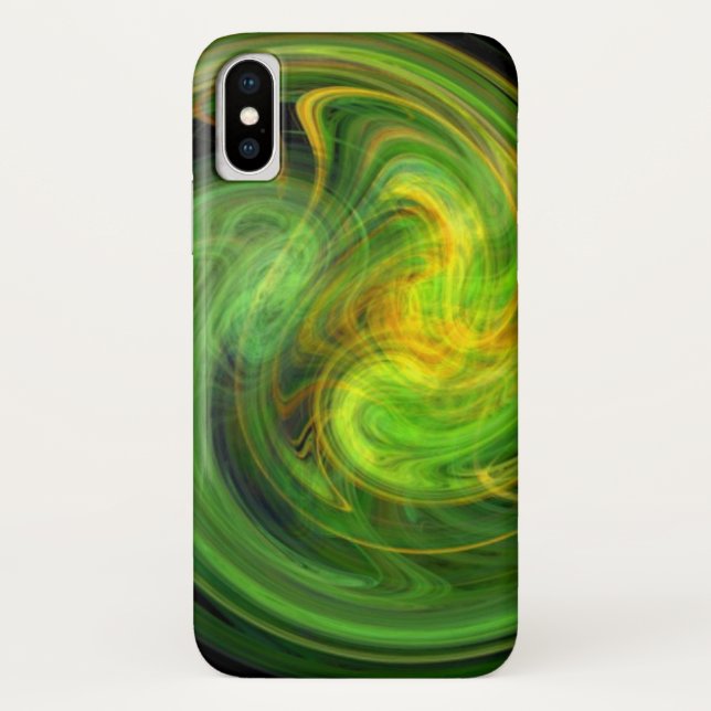 LIGHT VORTEX / Vibrant Yellow Green Abstract Case-Mate iPhone Case (Back)