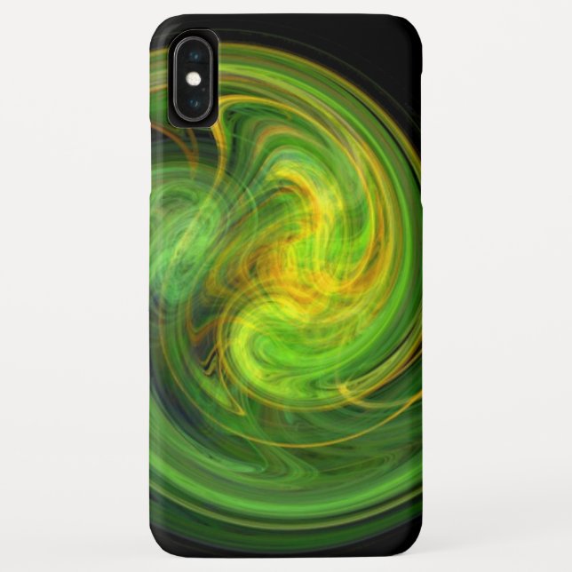 LIGHT VORTEX ,vibrant Yellow Green Abstract Swirls Case-Mate iPhone Case (Back)