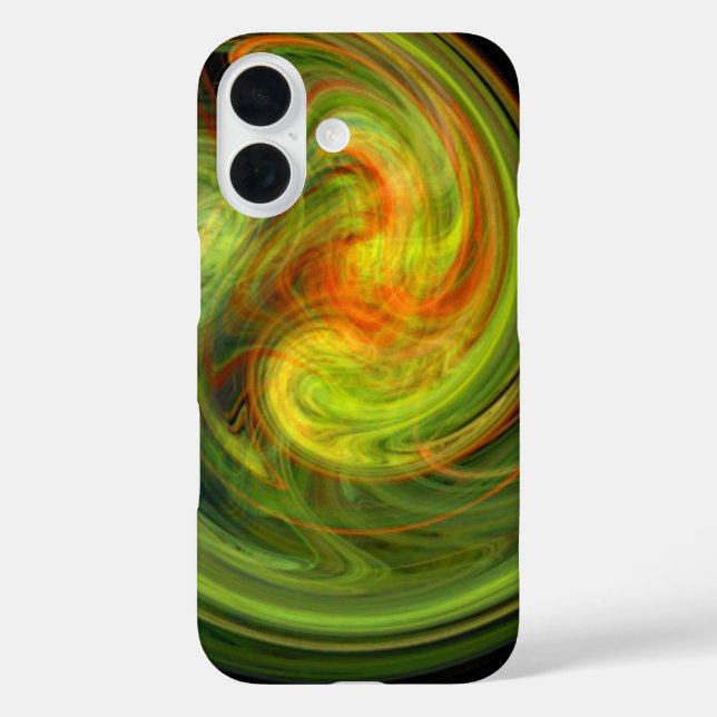 LIGHT VORTEX Vibrant Yellow Orange Fractal Waves Case-Mate iPhone Case (Back)
