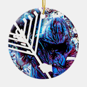 Light vs Darkness Ceramic Ornament