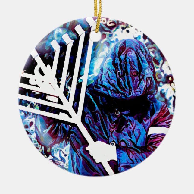 Light vs Darkness Ceramic Ornament (Front)