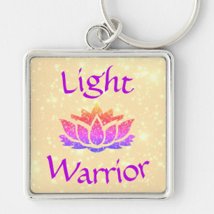 Light Warrior Lotus Flower design Keychain