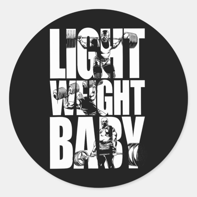 Light Weight Ba1  Classic Round Sticker (Front)