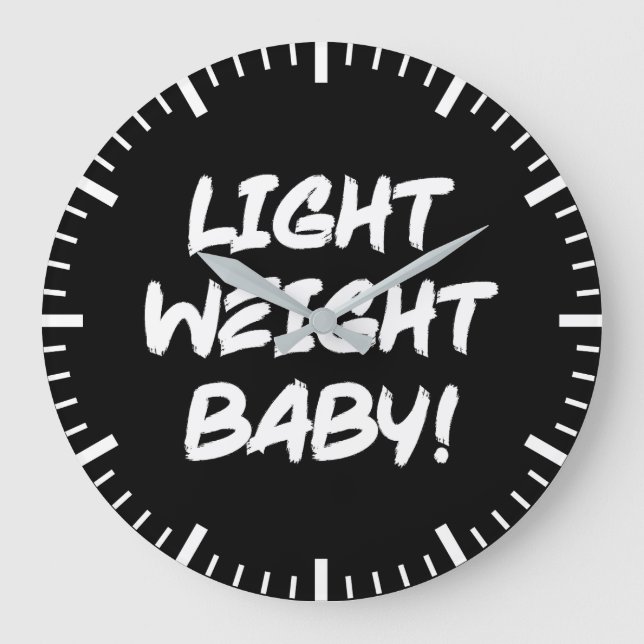Light Weight Baby - Ronnie Coleman Bodybuilding Large Clock (Front)