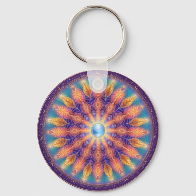 Light Wheel Wall Clock Keychain (Back)