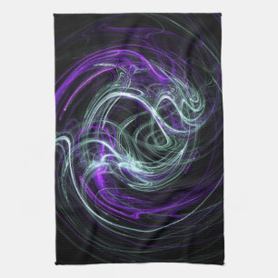 Light Within - Violet & Indigo Swirls Kitchen Towel