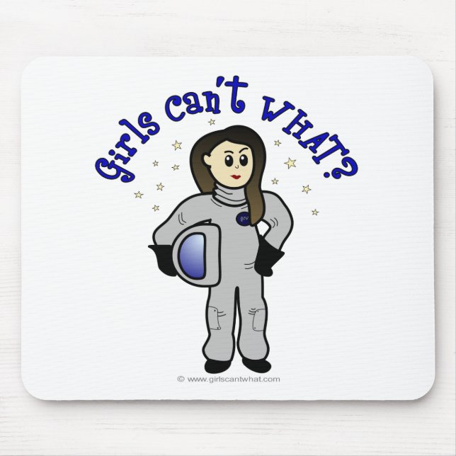 Light Woman Astronaut Mouse Pad (Front)