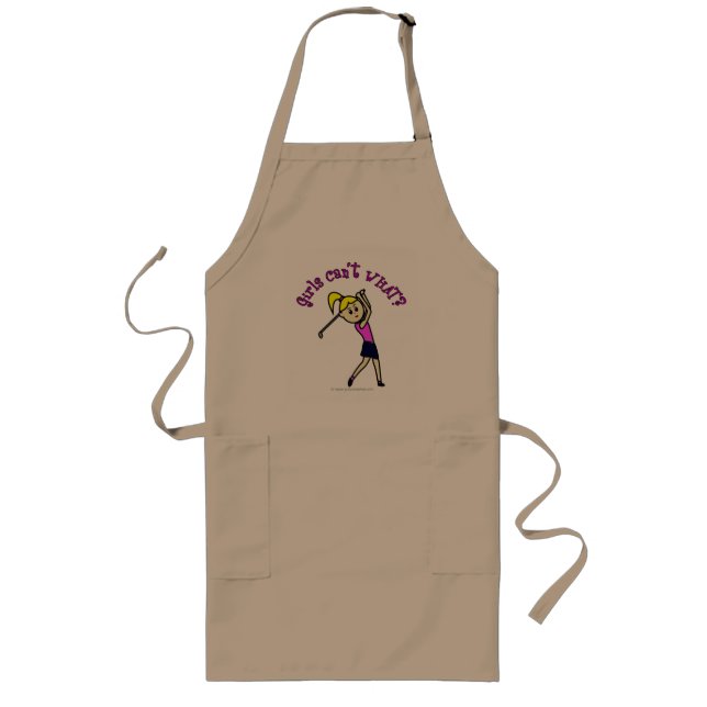 Light Woman Golfer Long Apron (Front)