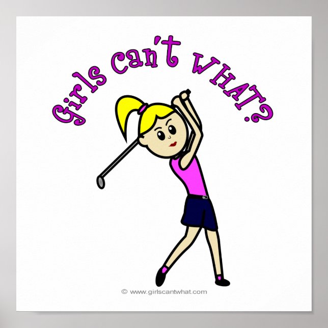 Light Woman Golfer Poster (Front)