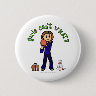 Light Womens Bowling 2 Inch Round Button