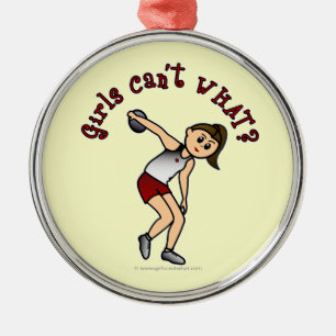 Light Womens Discus Metal Ornament