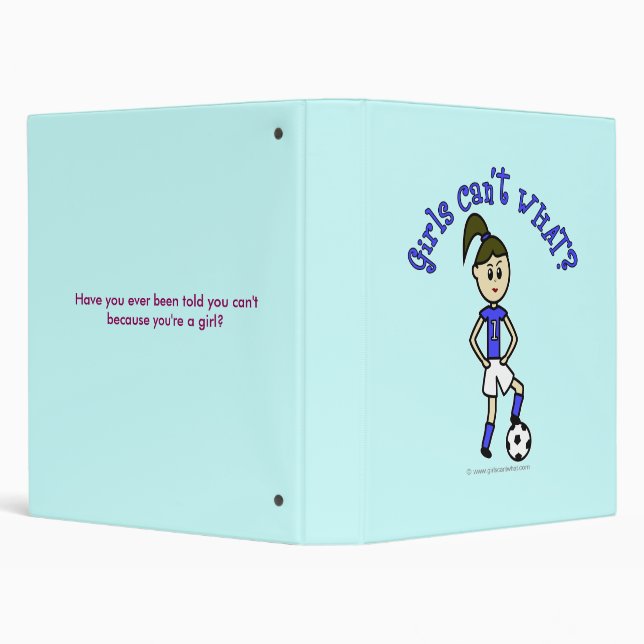 Light Womens Soccer in Blue Uniform Binder (Background)