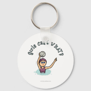 Light Womens Water Polo PLayer Keychain
