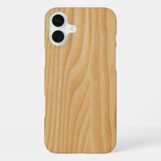 light wood board textures iPhone 16 plus case