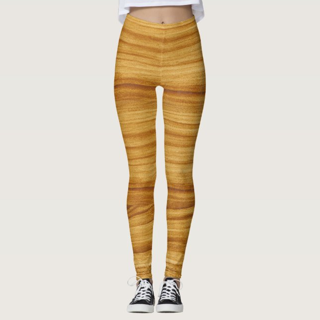 Light Wood Grain Leggings (Front)