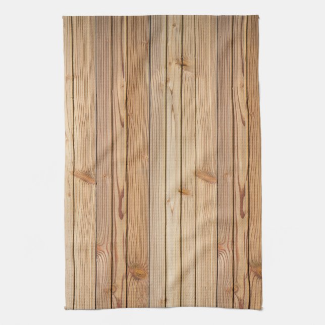 Light Wood Panelling Texture Kitchen Towel (Vertical)