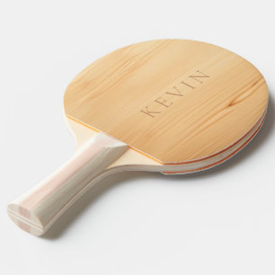 Light Wood Texture Burch Look, Monogram Ping Pong Paddle